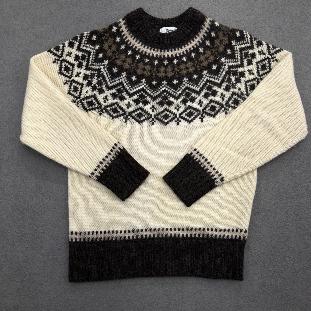 Vintage Woolrich Sweater Mens L Multicolor Fair Isle Nordic 100% Wool Pullover